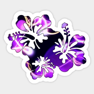 Hibiscus Trio - Purple Sticker